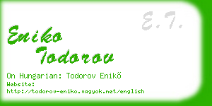 eniko todorov business card